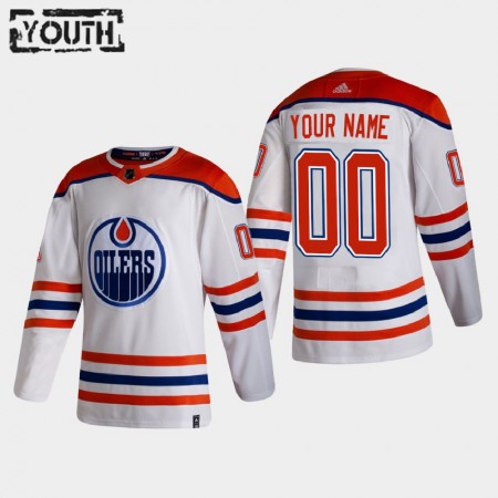 Kinder Eishockey Edmonton Oilers Trikot Custom 2020-21 Reverse Retro Authentic